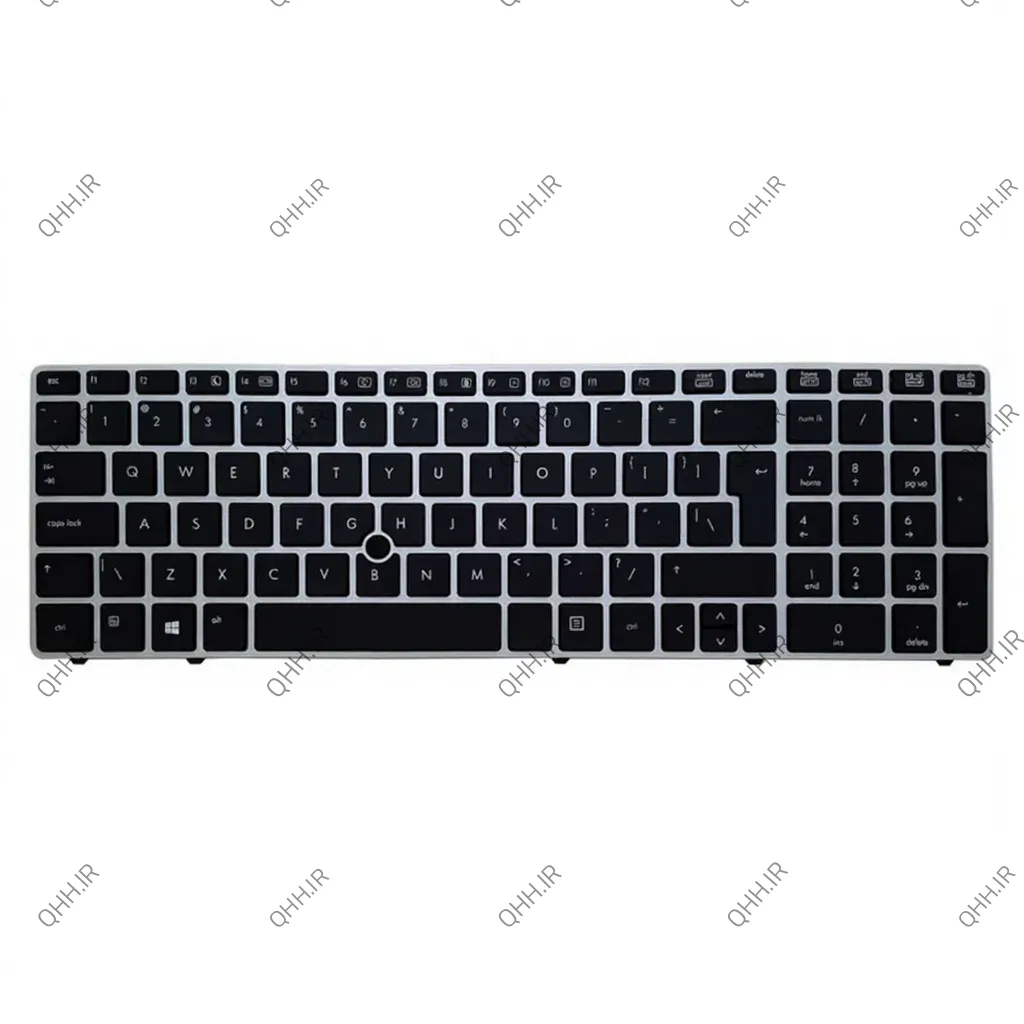 کیبرد لپ تاپ اچ پی EliteBook 8560P مشکی-با موس فریم نقره ای - Image 2