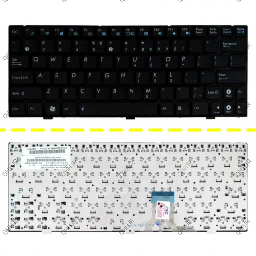 کیبرد لپ تاپ ایسوس Eee PC 1005 مشکی-با فریم فلت پهن