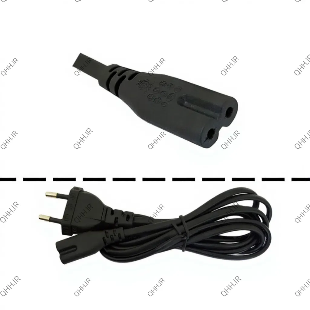 کابل برق آداپتور لپ تاپ سر فیش دو تایی - Image 1